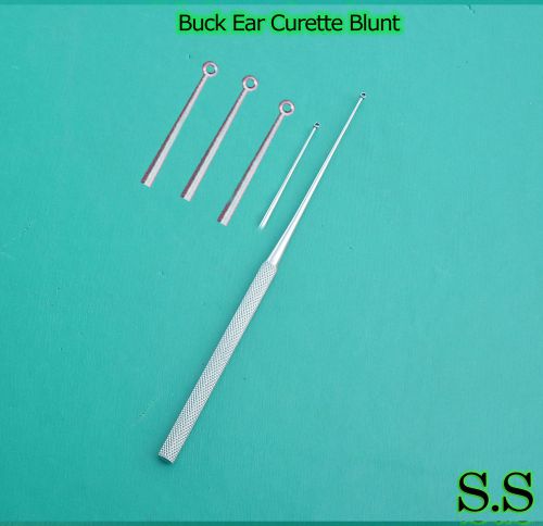 5 Pcs Buck Ear Curettes Surgical,Vet ,Instruments Str Sharp