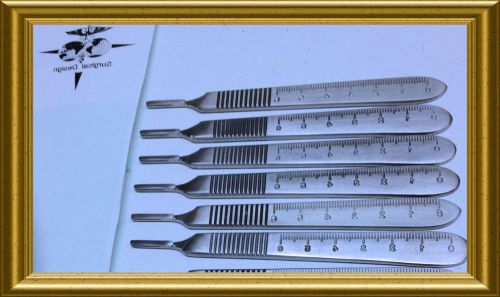 6 scalpel handle with scales surgical dental veterinary   stainless steel for sale