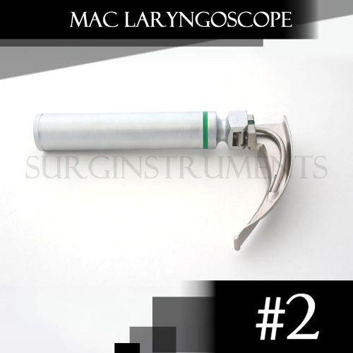 Fiberoptic Laryngoscope Medium Handle And #2 Mac Blade - EMT Anesthesia
