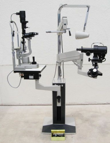 Reliance 7700 ophthalmic stand, w/ topcon sl-3d slit lamp, b&amp;l keratometer ++++ for sale