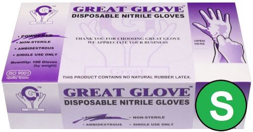 Nitrile gloves lightly powdered small 1000 count for sale
