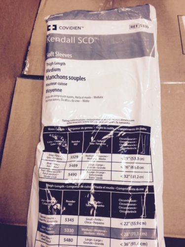 Kendall SCD Sequential Compression Sleeves # 5330 Thigh, Medium, 1 Pair New-2017