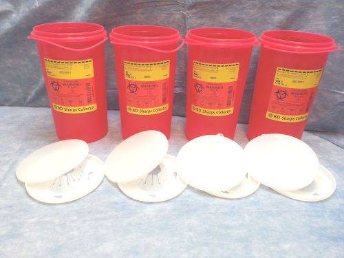 Bd sharps collector 3.2 qts 3 liter ref:305471 new lot of (4) for sale