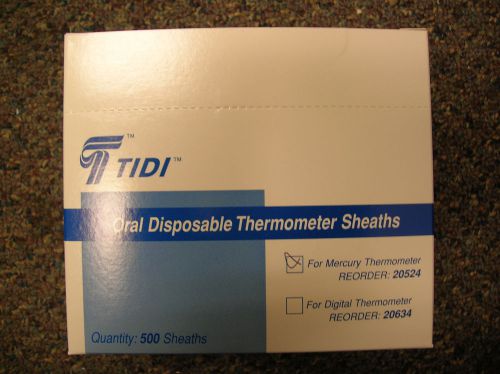 Thermometer sheaths oral disposable -  for mercury thermometers-tidi 500/bx for sale