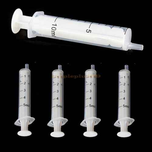 5x 5ml Plastic Reusable Syringe for Nutrient Measuring Lab new