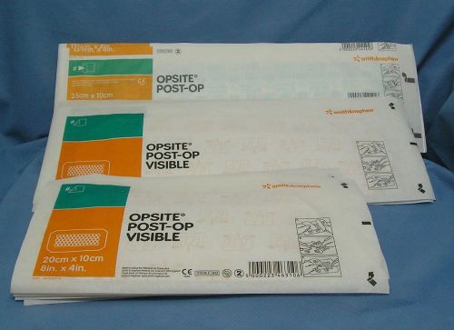 Smith Nephew OPSITE POST-OP / OPSITE POST-OP VISIBLE, Three Sizes / Ten Units