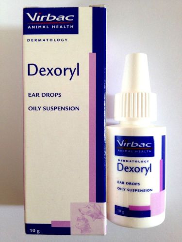 Dexoryl ear drops 10ml oily suspension cat dog infection virbac freeship for sale