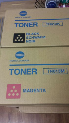 NEW (NIB) Konica Minolta TN613M/TN413K Magenta /Black Toner