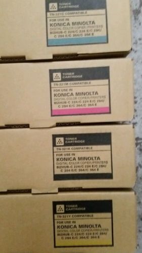 Full set of compatible konica minolta bizhub c224/284/364 toners