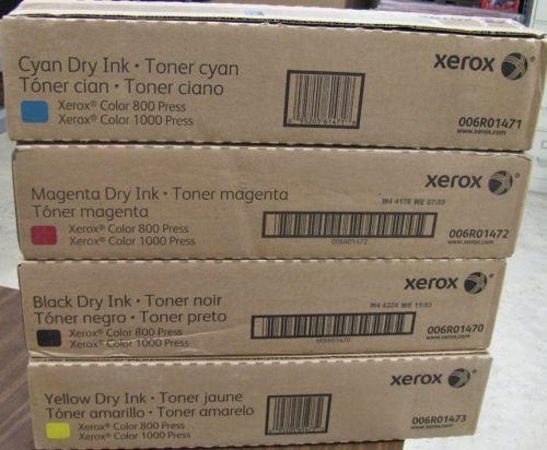 Xerox ColorPress 1000/800 CYMK Toner set 006R01470 006R01471 006R01472 006R01473