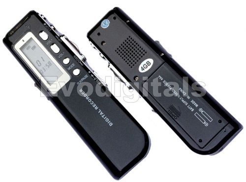 New 4gb black dictaphone digital voice recorder phone record 1160 hour uk seller for sale
