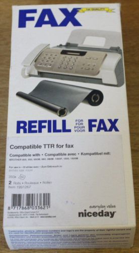 2 roll compatible brother 1000p pc-92rf refill/fax rolls ttr thermal ribbon, g7n for sale