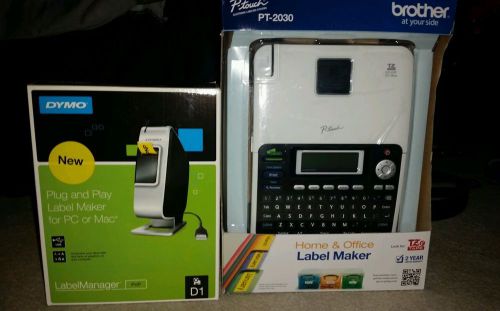 Dymo label maker and Brother labeler pt 2030