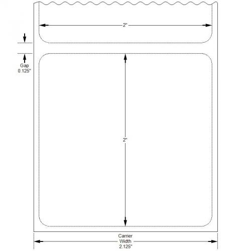 2&#034; X 2&#034; Inkjet White Semi Gloss Paper Labels to fit Primera® LX900 Printer