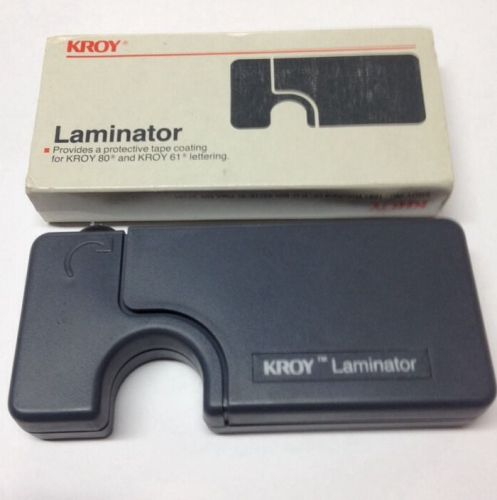 KROY LAMINATOR PROVIDES PROTECTION TAPE COATING FOR KROY 80 &amp; KROY 61 LETTERING