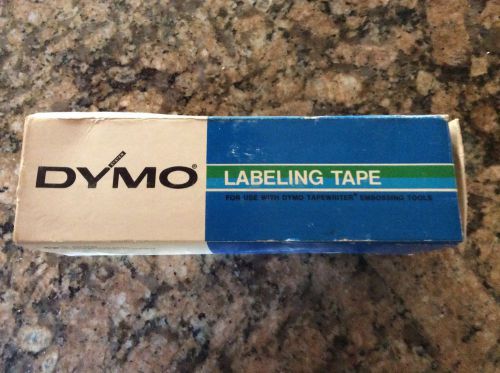 Vintage Dymo Labeling Tape - 8 Red 3/8&#034; Tapes in Original Box