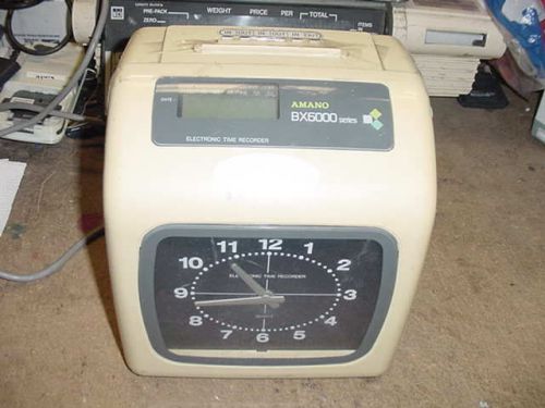 Used amano time clock bx6000 series model bx-6401 time recorder. #2 for sale