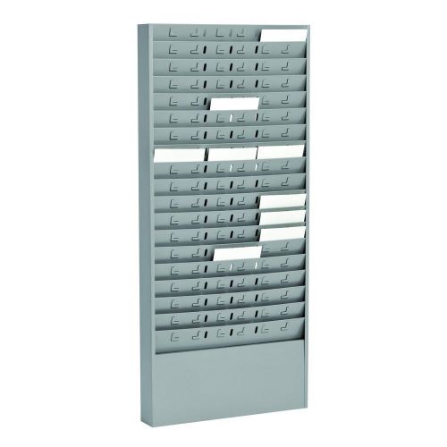 Time card rack with adjustable dividers-5 inch pockets-office-warehouses-bad ash for sale