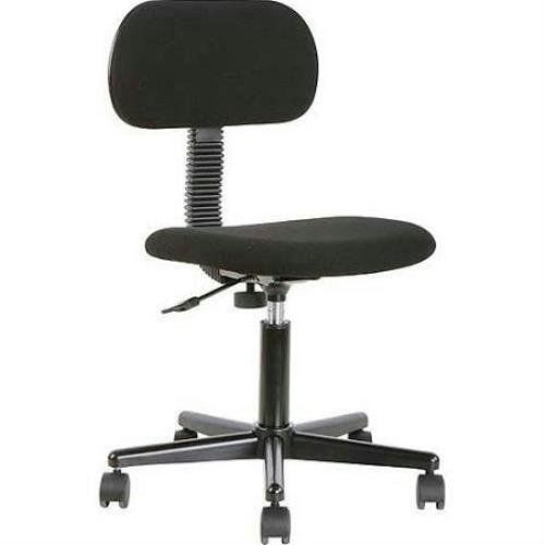 Mainstays black fabric task swivel chair on casters office desk armless rolling for sale