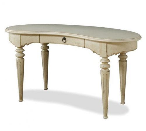 French Style Off-White Kidney-Shaped Home Office Writing Desk Table