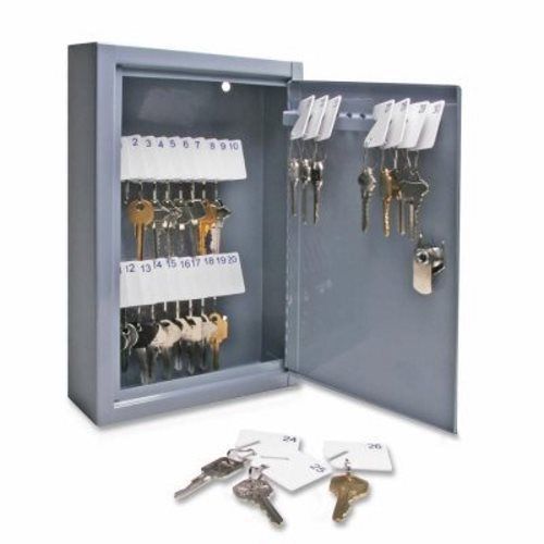 Sparco Secure Key Cabinet, Key Lock, 8-&#034;x2-5/8&#034;x12-1/8&#034;, 30 Keys,GY (SPR15601)
