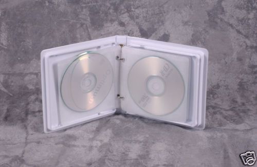 12 Capacity White Vinyl CD/DVD Storage Album - 50 pieces