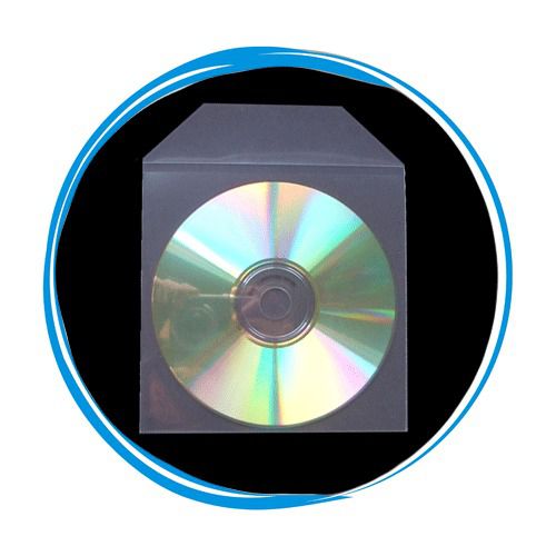 100-pk clear cpp plastic cd dvd disk sleeve envelope w/resealable flap free ship for sale