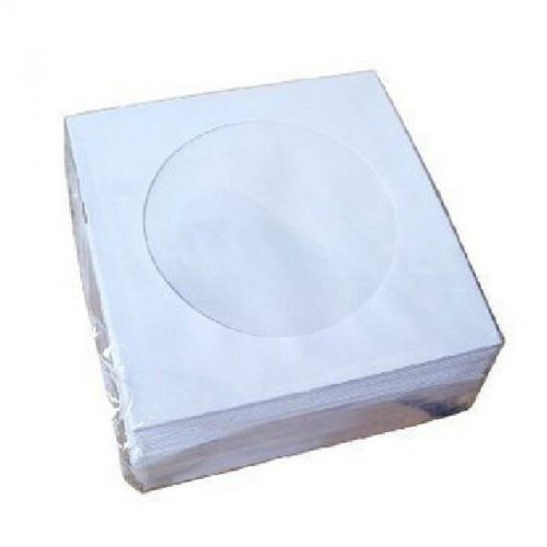 100 CD / DVD Paper Sleeves Clear Front with Flap FAST SHIPPING!