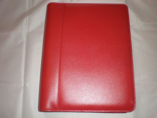 Levenger Red leather Pro Folio with Notebook. Junior Size. Unused Item