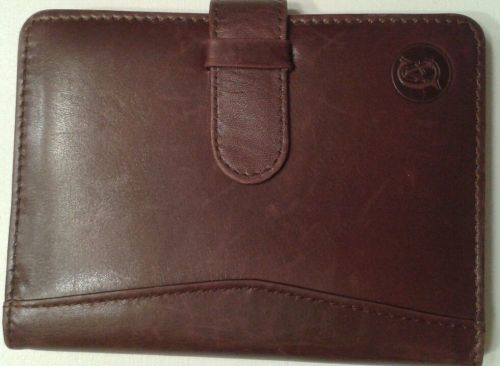 Carlo Amboldi leather loft address book brown leather 5.5&#034;x4&#034;