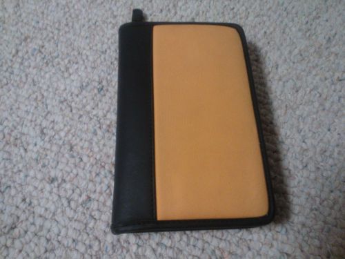 Day-timer yellow black padded fabric synthetic portable planner binder 6-ring for sale