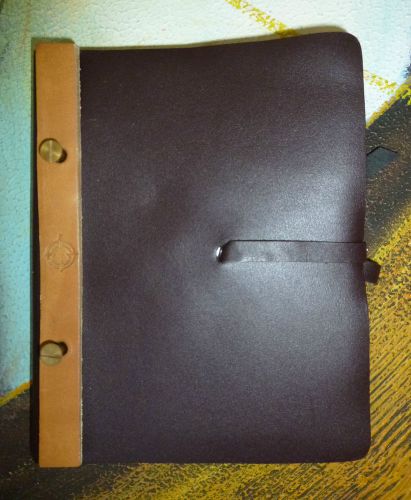 New Franklin Covey Brown LEATHER Photo Book Tie Closure