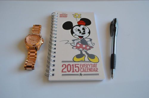 Disney Minnie Mouse Everyday Calendar 2015 Pocket Planner Monthly/weekly New