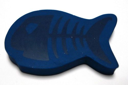 10 stuck radiergummi radierer  fisch fische fishbone dunkelblau  neuware for sale
