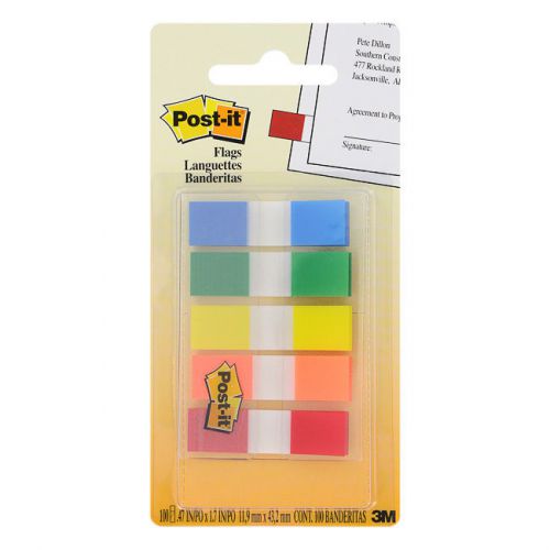 Post-it flags, 0.25&#034;, ideal for marking paper documents, assorted, 12 pks of 100 for sale