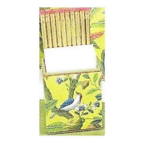Caspari Sumatra Green Paper &amp; Pencil Caddy Set (B1290)