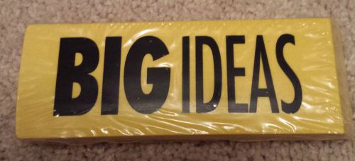 GIANT NOVELTY GAG ERASER Yellow &#034;Big Ideas&#034; 5.5 inches