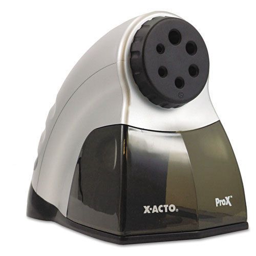 X-acto prosharp electric pencil sharpener 6 holes 6.3&#034;&#034; x 3.4&#034;&#034; x 9.8&#034;&#034; silver for sale