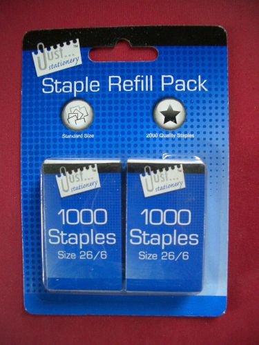 2000 x Staples 26/6 Fits Rexel No 56 Boxed 1000 Standard Refill Pack