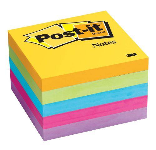 Post-It Notes 654-5UC 3&#034; x 3&#034;, Five 100-Sheet Pads - Ultra Colors