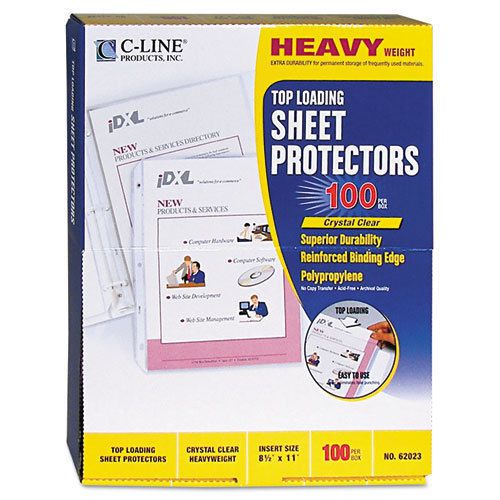 Heavyweight polypropylene sheet protector, clear, 11 x 8 1/2 for sale