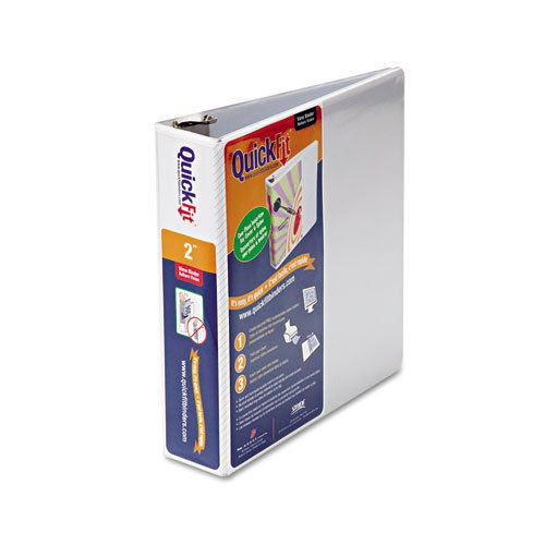 Quick Fit D-Ring View Binder, 2&#034; Capacity, White