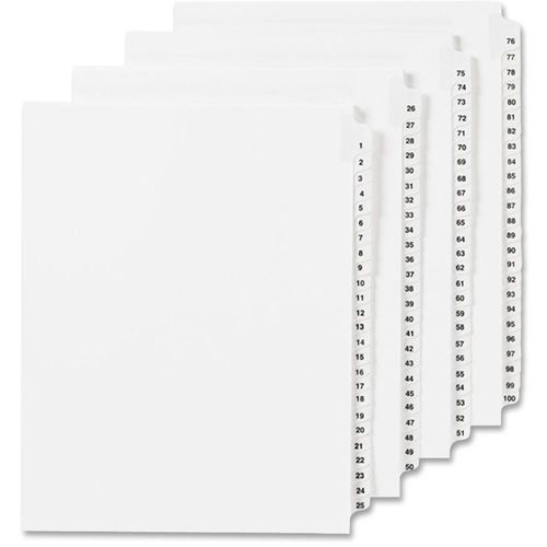 Avery Side-tab Legal Index Divider - Printed79 - 8.50&#034; X 11&#034; - 25 / (ave82277)