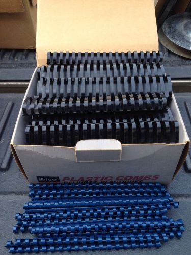 64 gbc ibico binding machine combs 1/2 blacke presentation scrapbook spines for sale