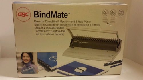 GBC BindMate Personal CombBind Machine 3 Hole &amp; Binding System CIB, 125 Sheets
