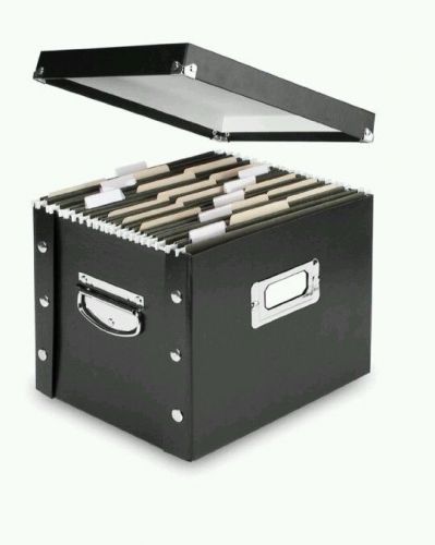Snap-n-store letter-size file box, black  storage  information  new for sale