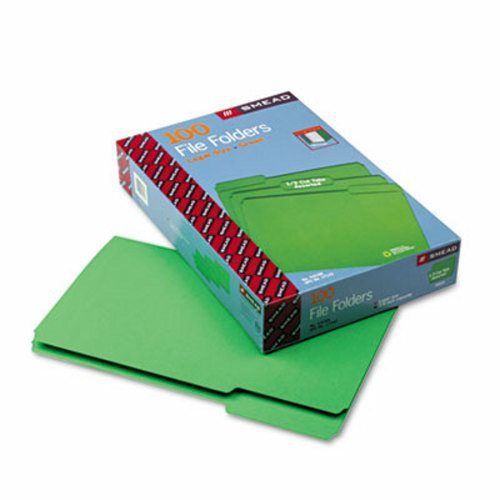 Smead File Folders, 1/3 Cut Top Tab, Legal, Green, 100/Box (SMD17143)