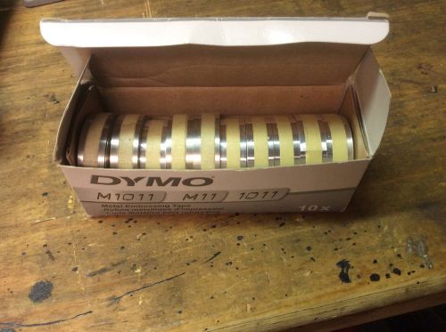 Box of 10 Dymo 35800 12mm Adhesive Aluminum Tape for M1011Metal Embossers