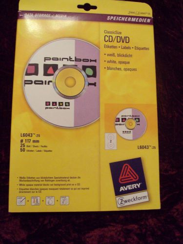 Avery Classic size CD/DVD  labels L6043-25