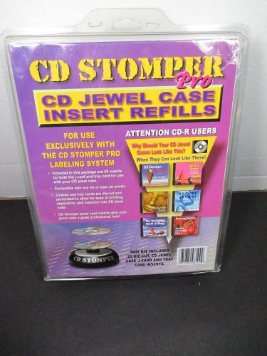New cd stomper pro cd jewel case inserts and label refills lot mega pack nip for sale